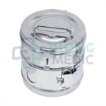 TAMBOR DE ACERO INOXIDABLE 9 X 9 CM